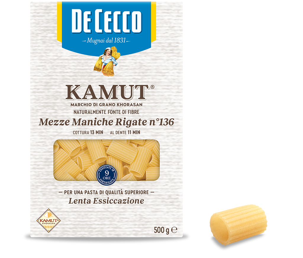 Mezze Maniche Rigate n° 136 KAMUT® marchio di grano khorasan 