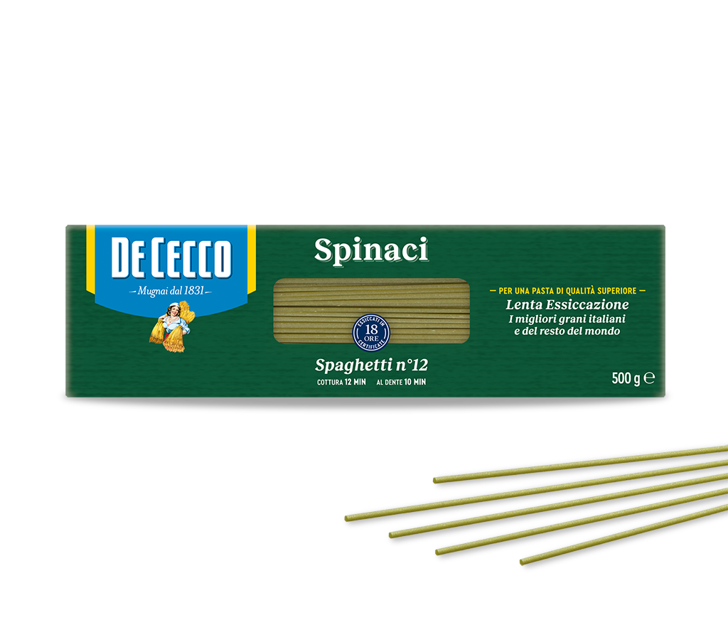 Spaghetti n° 12 con spinaci