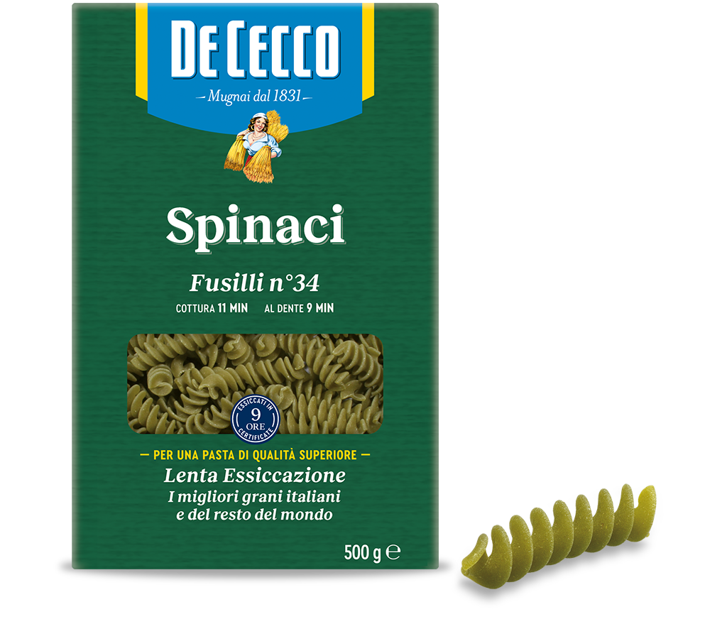 Fusilli n° 34 con spinaci