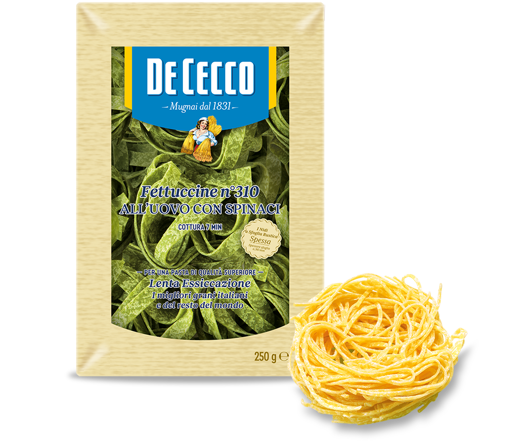 Fettuccine n° 310 all'uovo con spinaci