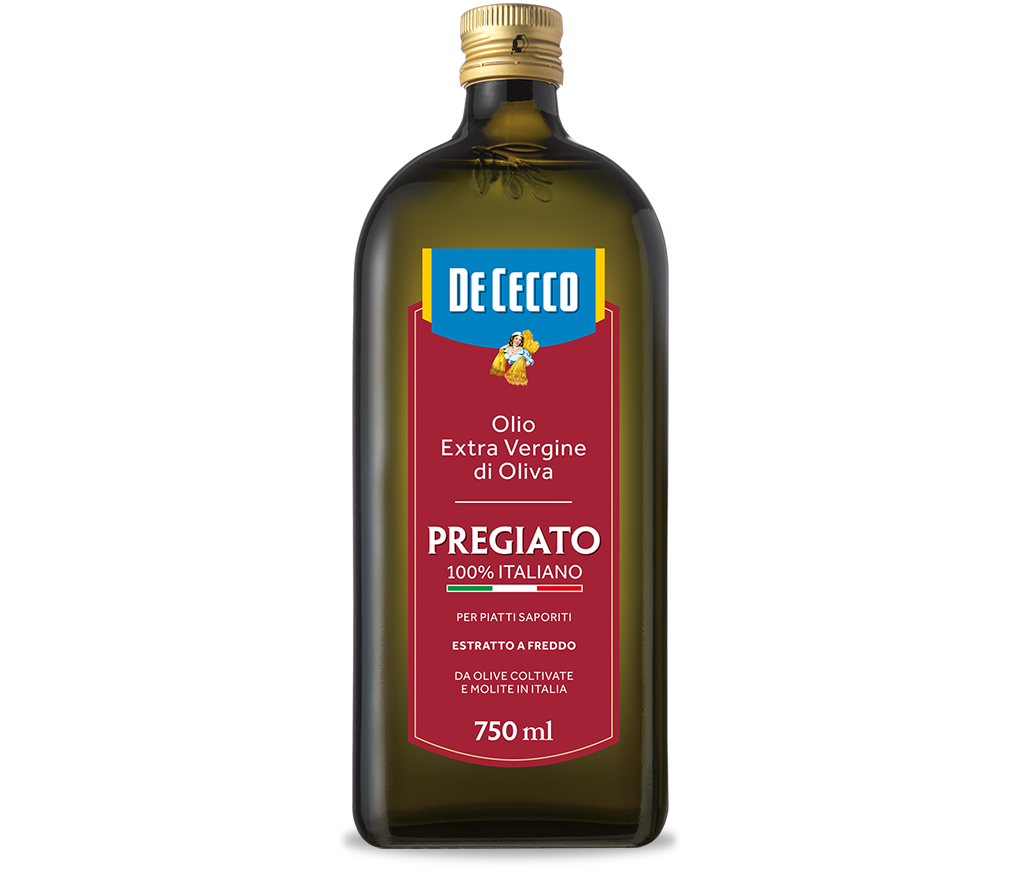 Pregiato<br>Olio extra vergine di Oliva 100% Olive Italiane