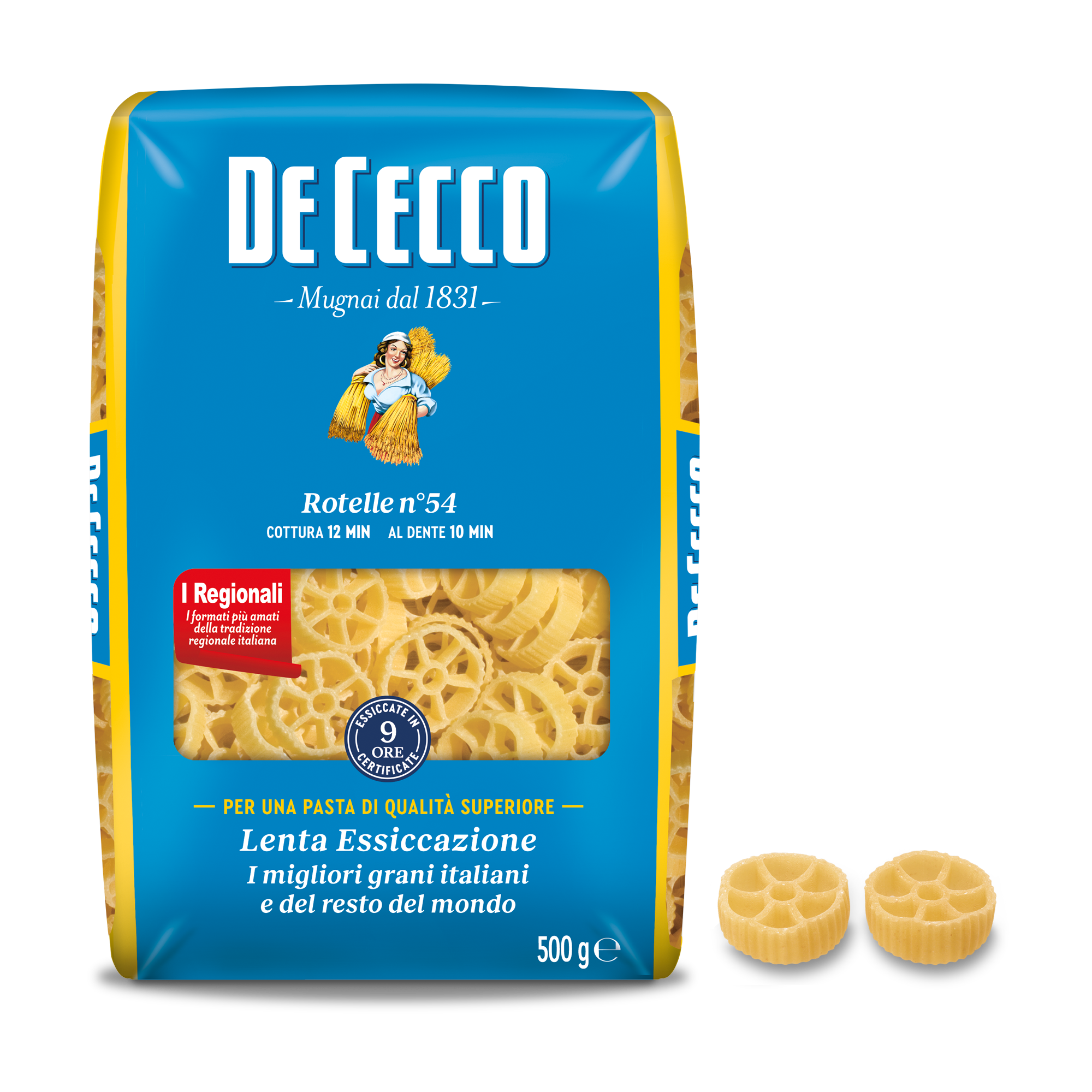 De Cecco Fusilli, n°34, 12 kg, 24 x 500 g, Papier carton