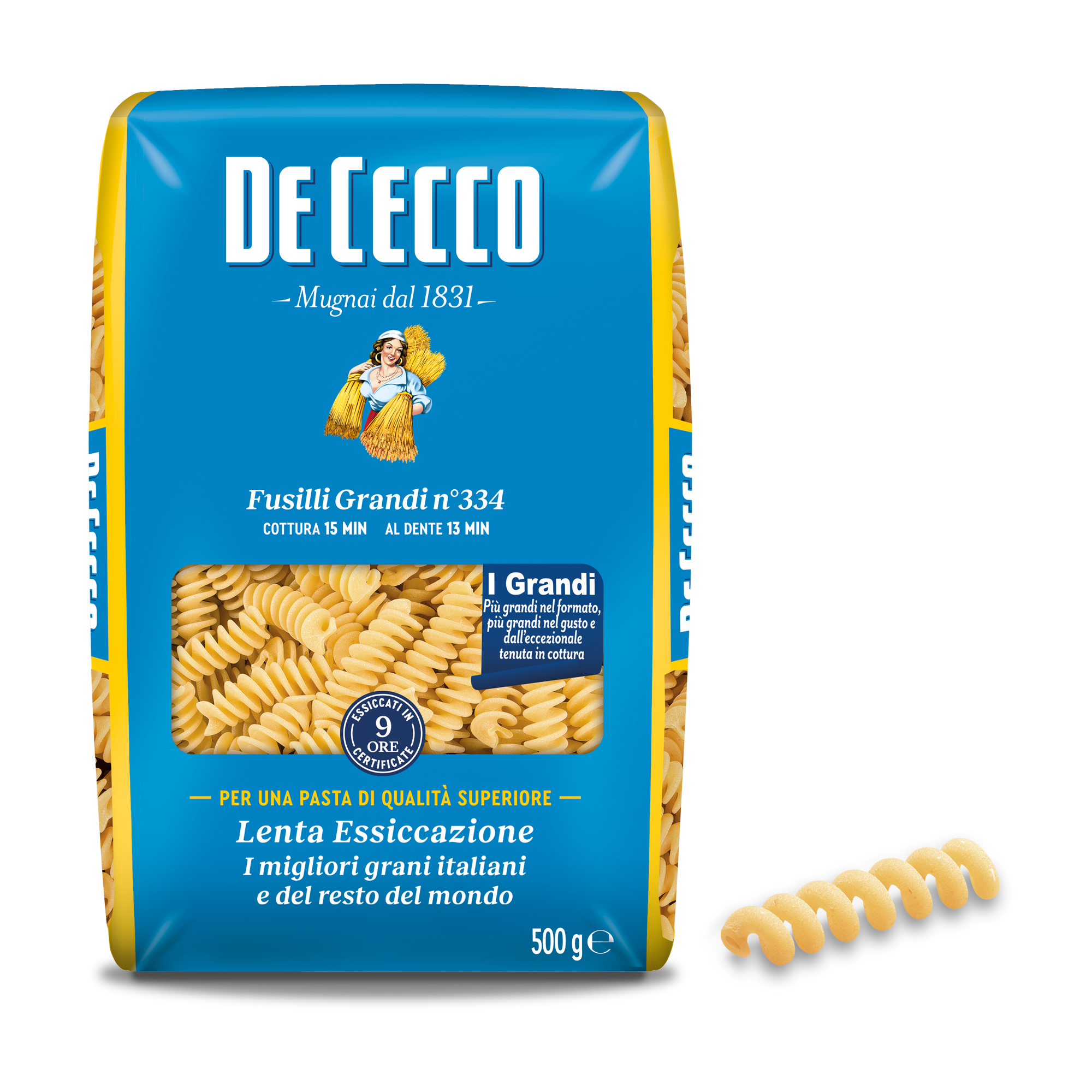 De Cecco Pâtes Fusilli Grandi n°334 500g – Italian Gourmet FR