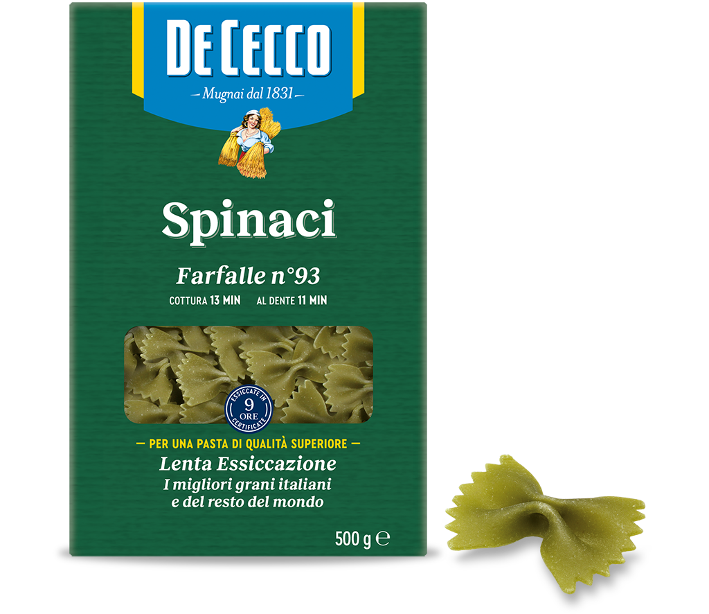 Farfalle n° 93 con spinaci