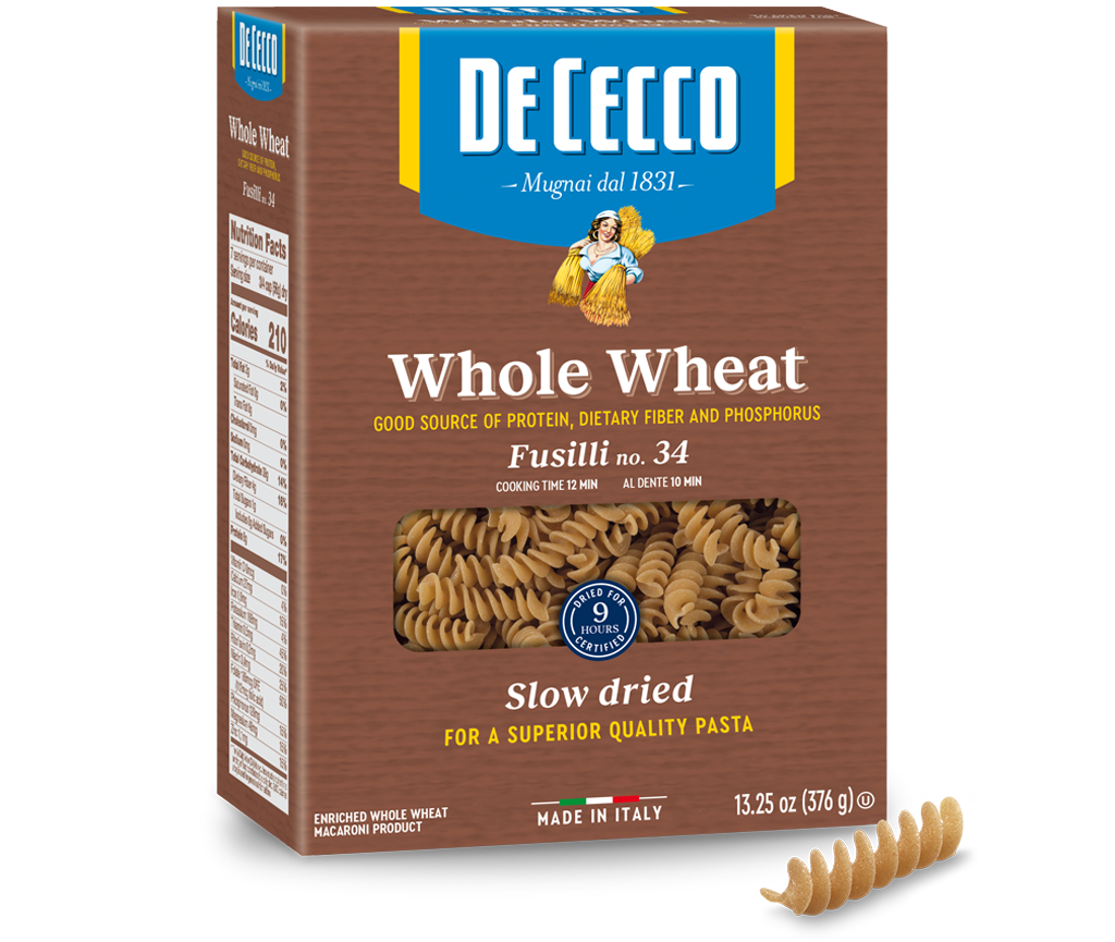 Fusilli no. 34 100% Whole Wheat